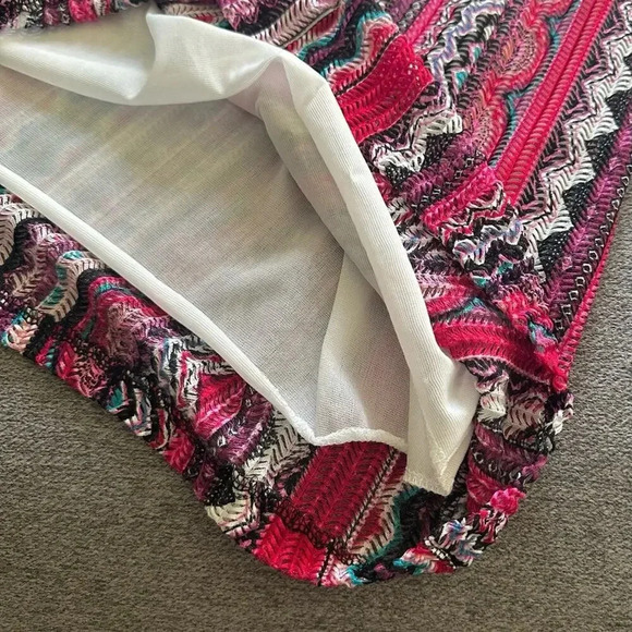 Paradise Multicolored V Neck Swim Suit Cover Up Dress Medium NWT - Picture 5 of 6